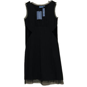 Simply Vera Wang Black Velvet Sleeveless Dress, Size PM